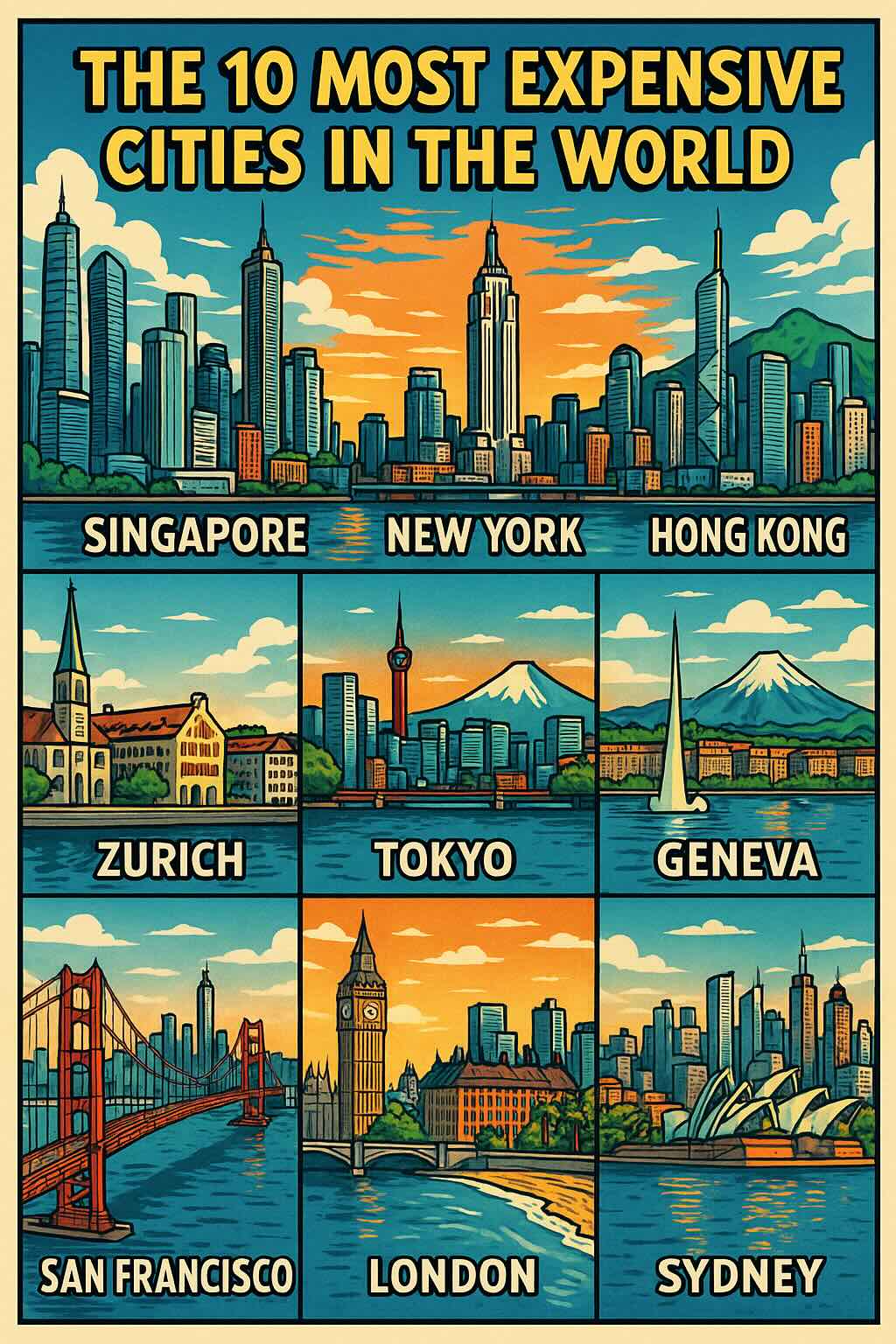 The 10 Most Expensive Cities in the World (2025)