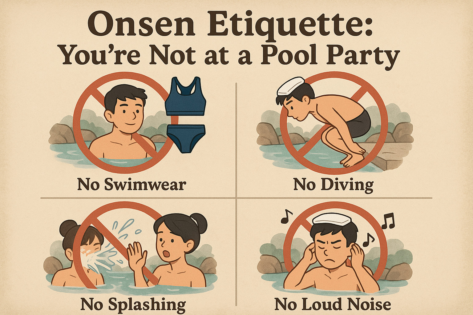 Onsen in the snow